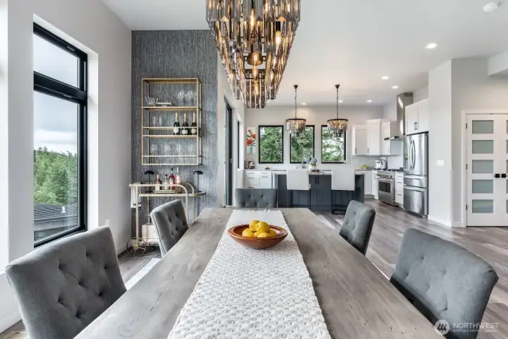 Plenty of space for a large dining table, perfect space for entertaining large groups.
