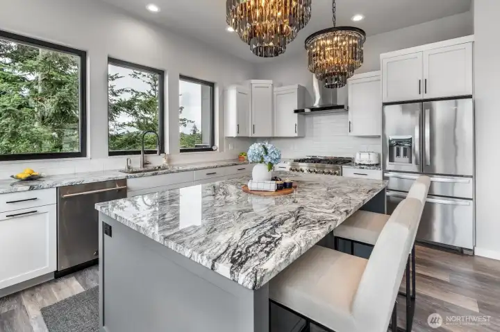 White Ice Granite Countertops.