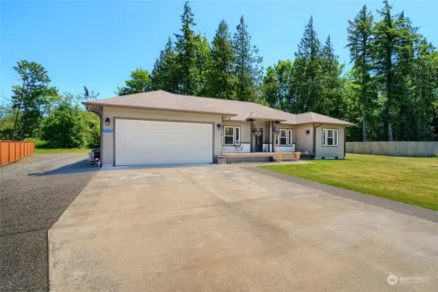 Large Driveway offers plenty of parking for family and friends and an RV too!