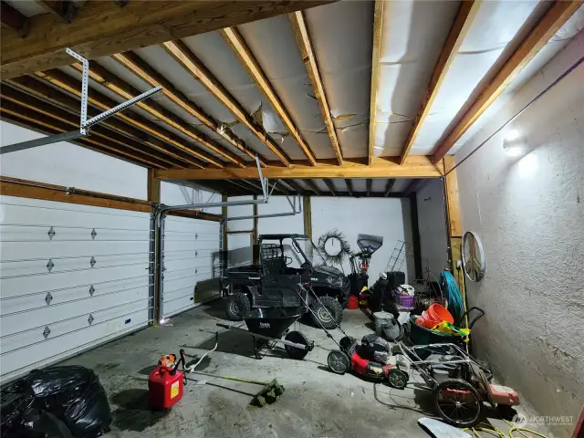 Garage is heated and insulated