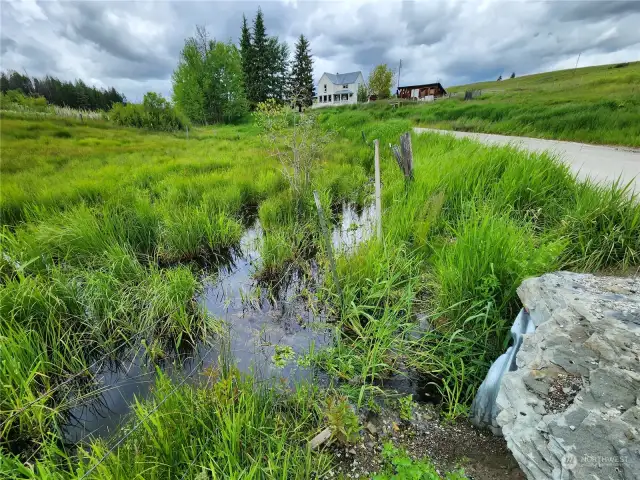 Creek running through the property