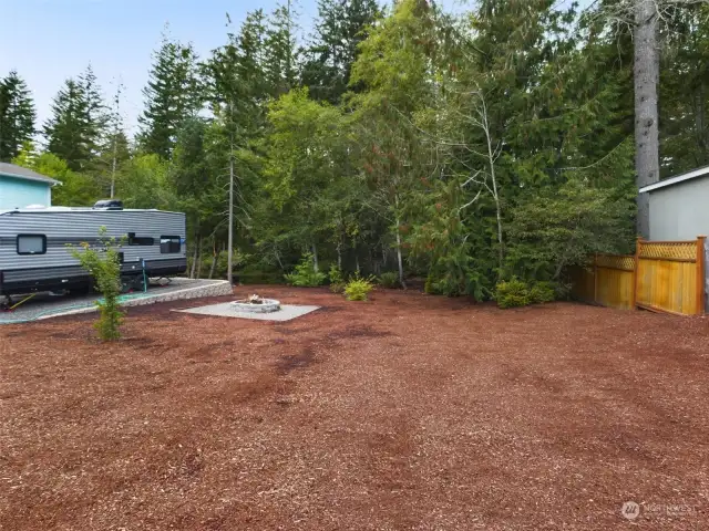 RV pad and fire pit.