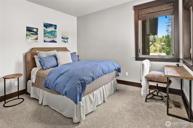 One of two bedrooms on the main floor.
