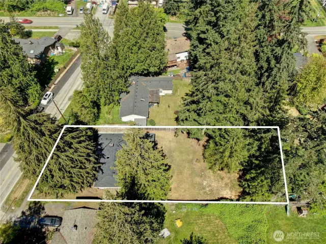 Large 12,632 Sq Ft lot.