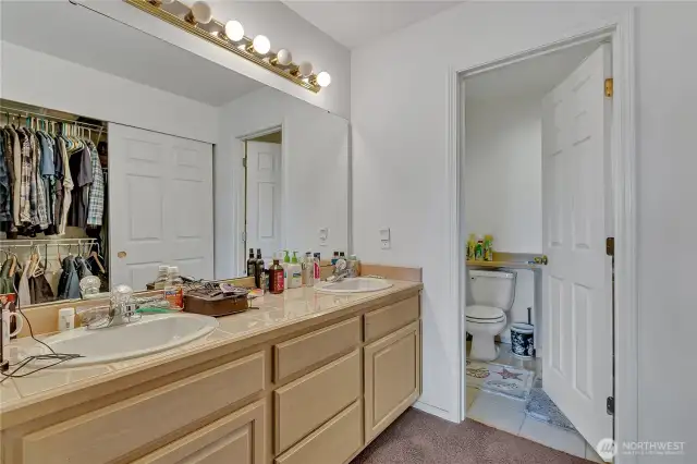 Large primary bath with shower