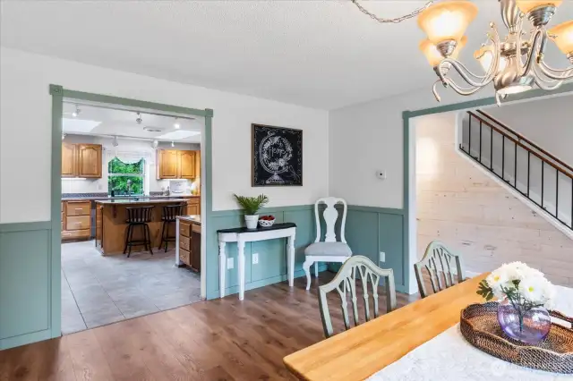Dining room into kitchen.