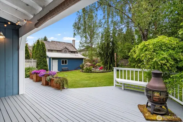 Backyard deck - deck redone 6 months ago.