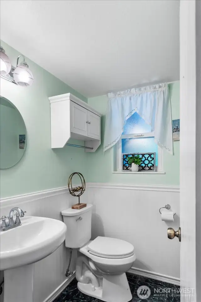 Downstairs bathroom.