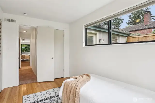 Secondary bedrooms features two closets.