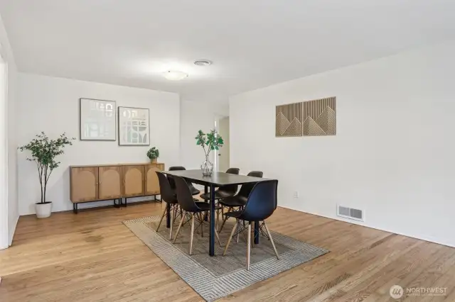 Spacious dining area for versatile needs.