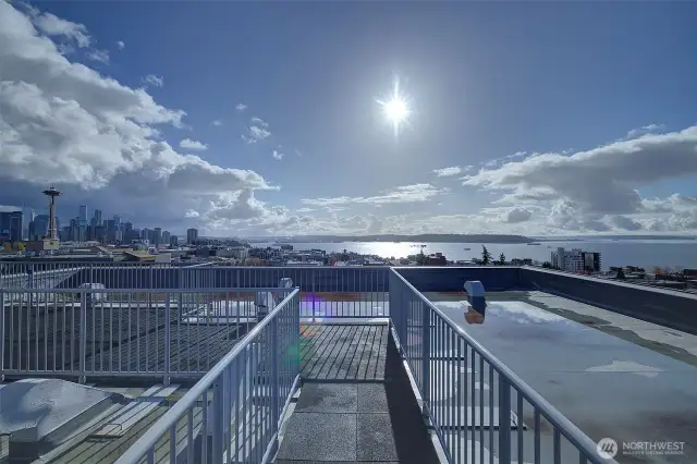 View directly to the south from roof top deck.  Home is one floor down with the same views!