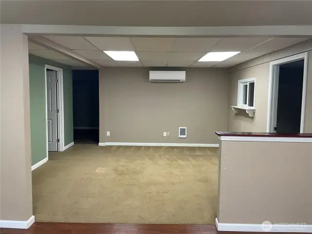 The entry area is open and spacious...