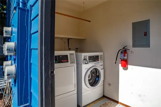 Coin-op laundry area of building only to tenants.