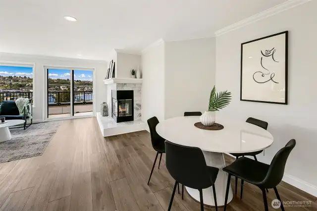 Wood-burning fireplace