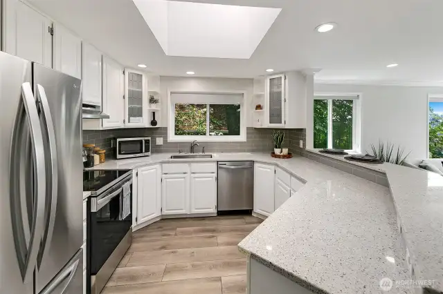 Skylight above kitchen