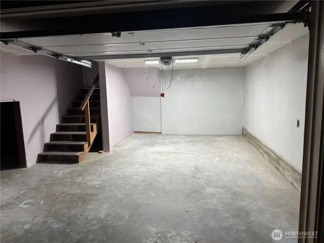 Freshly remodeled garage