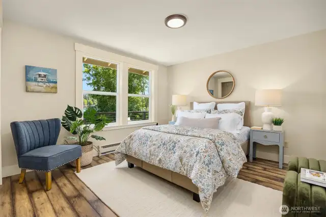 The home's 2nd bedroom on the upper floor.
