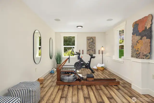 Big, beautiful, bonus room currently used as a home gym and fitness center!
