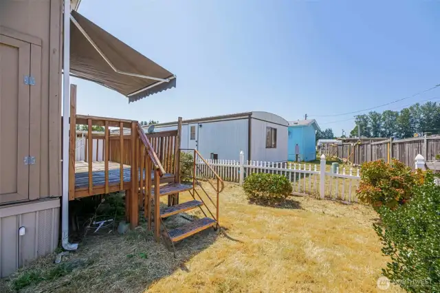 And a backyard with some Landscaping