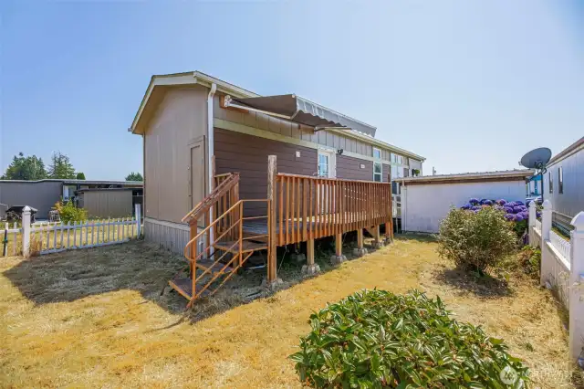Better view of West Back Side & Porch Area