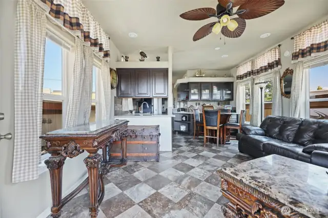 As you enter Living Rm space