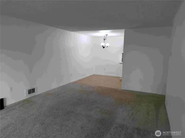 view of dining area from living area