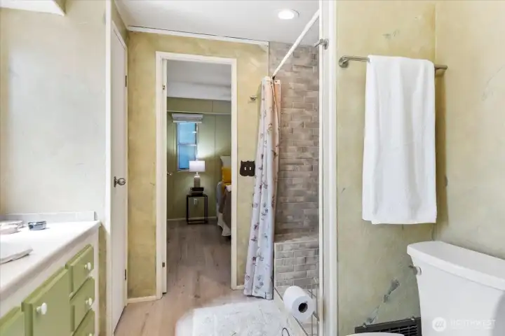 Brand new spa like bathroom off primary room.