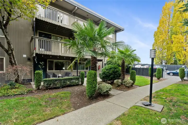 Well lit grounds and a short walk to the parking lot!