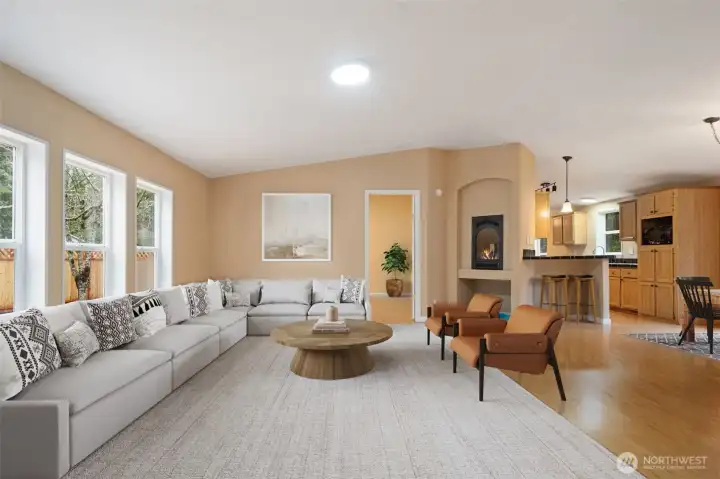 Photo contains virtual staging.