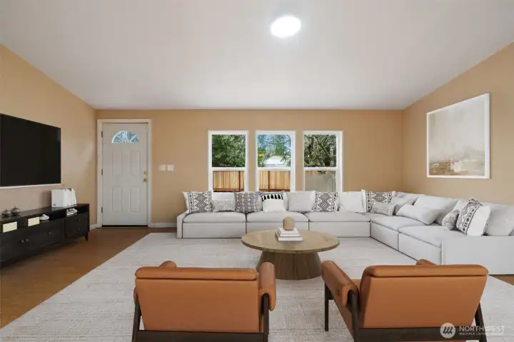 Photo contains virtual staging.