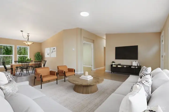 Photo contains virtual staging.