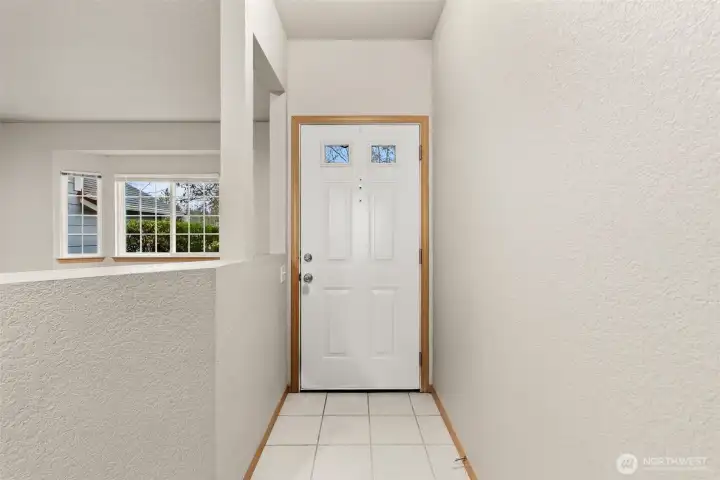 Light and bright entryway.