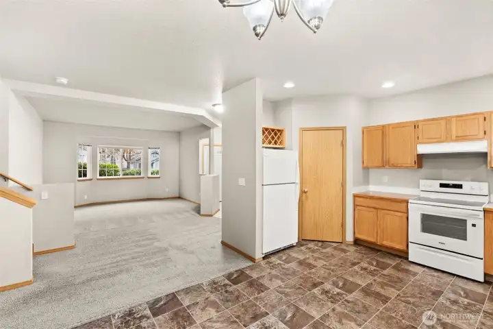 Looking towards the living room from dining room.