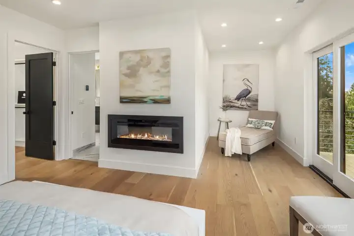 Cozy reading nook or office space