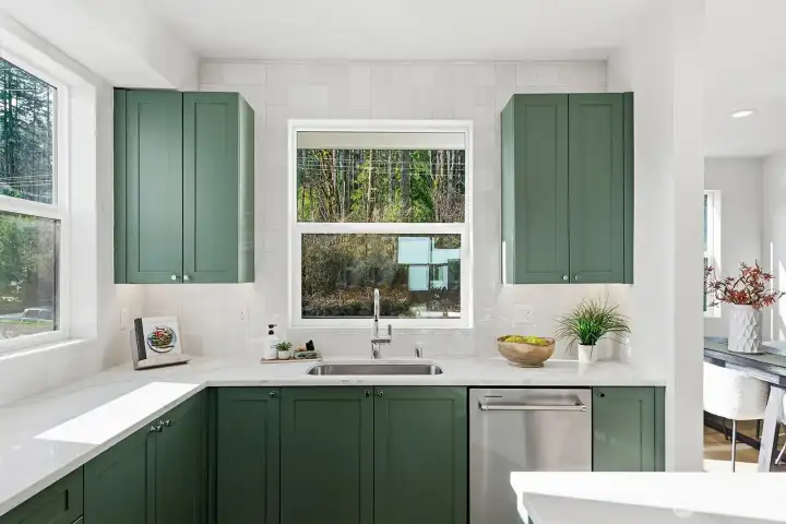 Picture of model home. Colors are accurate.