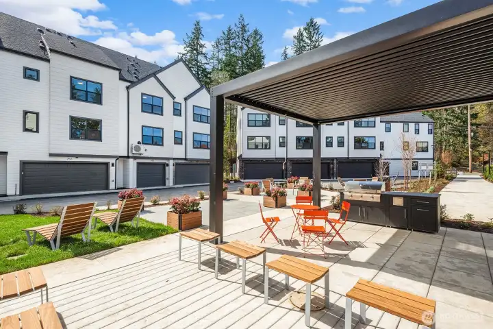 Beautifully designed community outdoor gathering area!