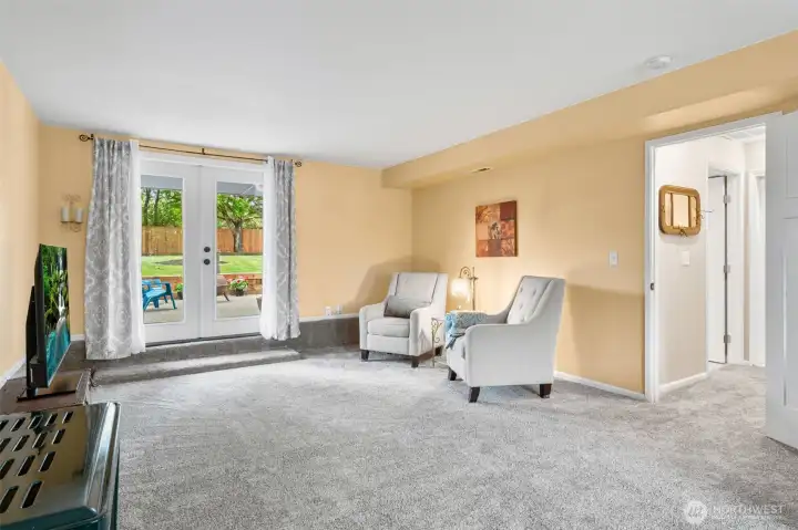 Lower level recreation room