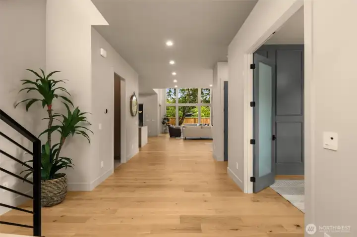 Inviting foyer with wide entry