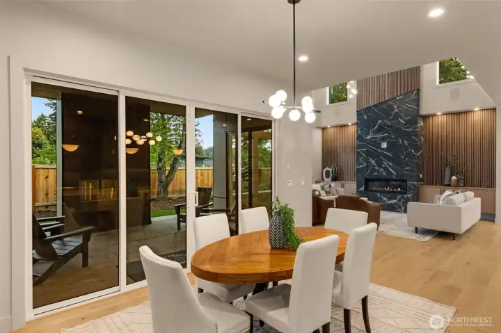 One of two dining areas on the main level