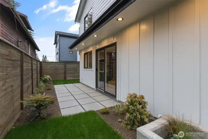 Fully fenced yard with patio Fully fenced yard with patio