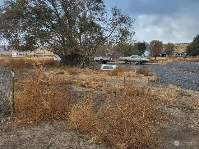 From driveway on the south looking across the property to the North