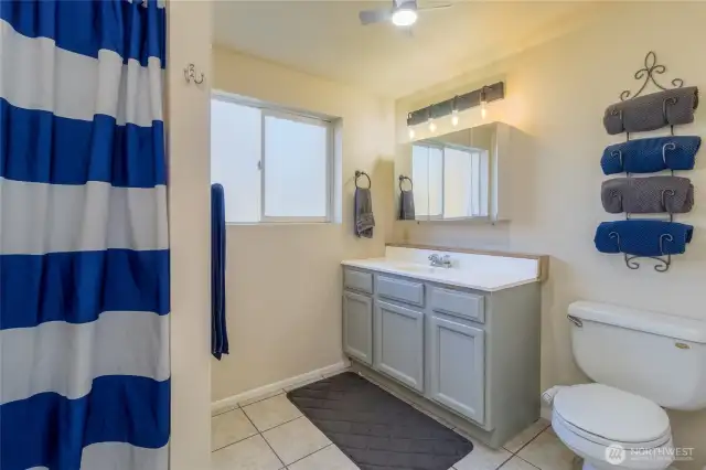 Lower level bath