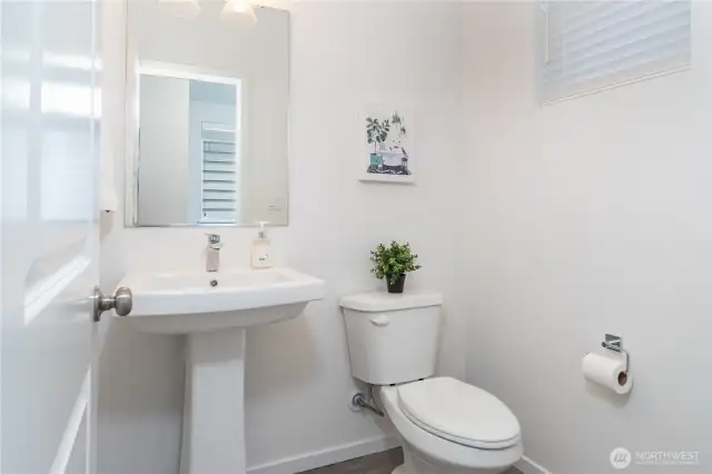 Guest half bath on main floor