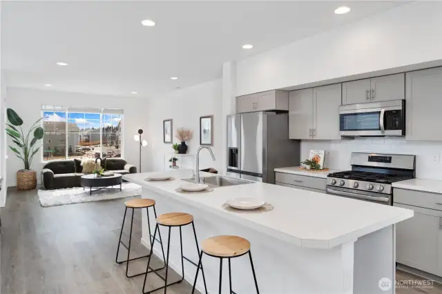 Spacious open concept living