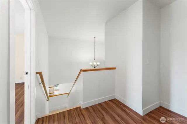 Second floor landing. Primary bedroom on left.
