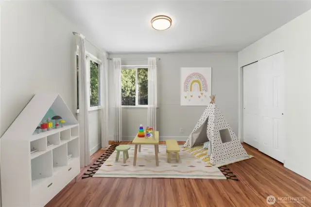Virtually staged to illustrate potential