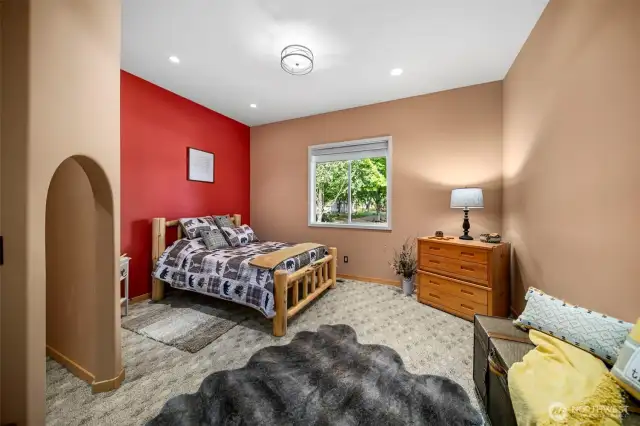 Guest Bedroom with hidden play room