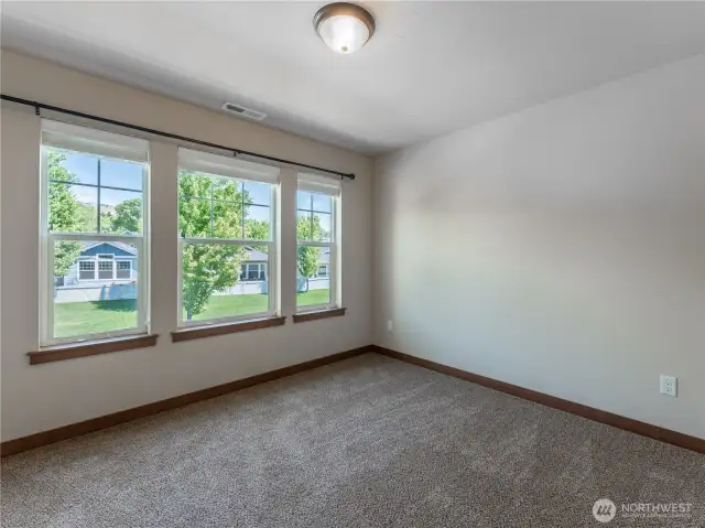 2nd Bedroom with Large Window View of Greenspace