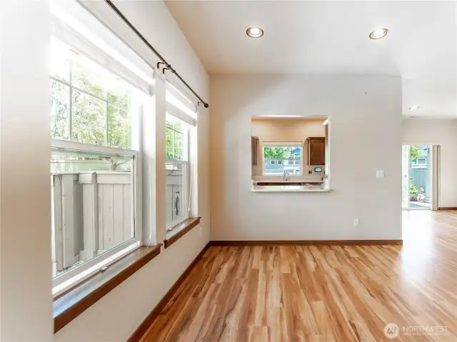 Dining Area with pass through to kitchen