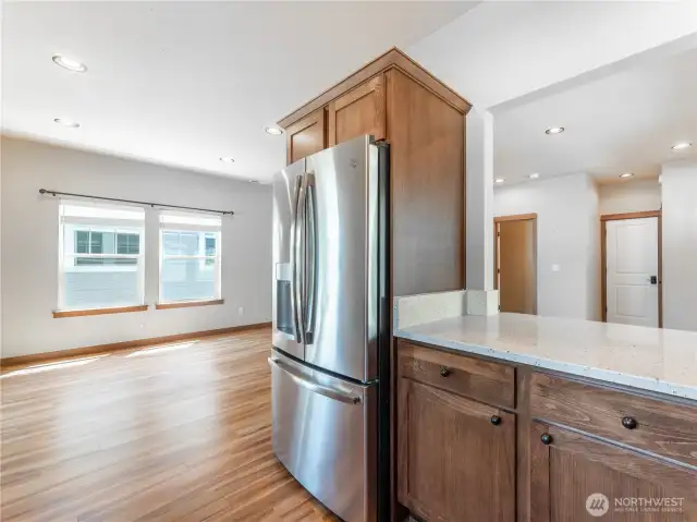 Kitchen out to Living Area